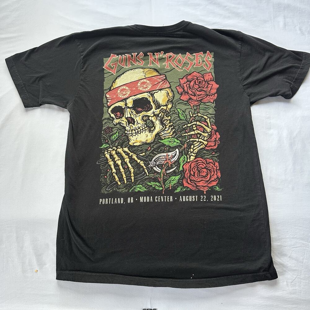 Guns N’ Roses Tour 2021 Portland, OR Moda Center Concert T-Shirt XL Not Repro